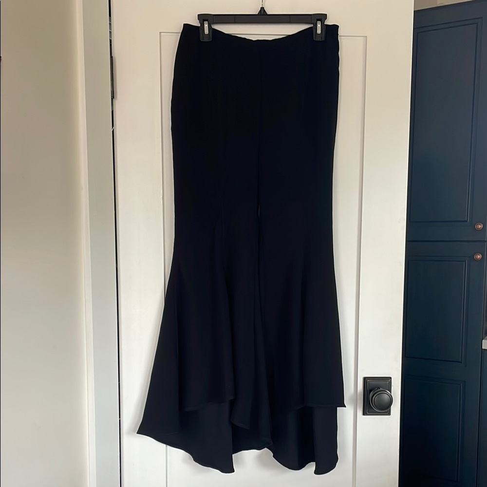 Flowy Flared Black Pants by Anthropologie size 8